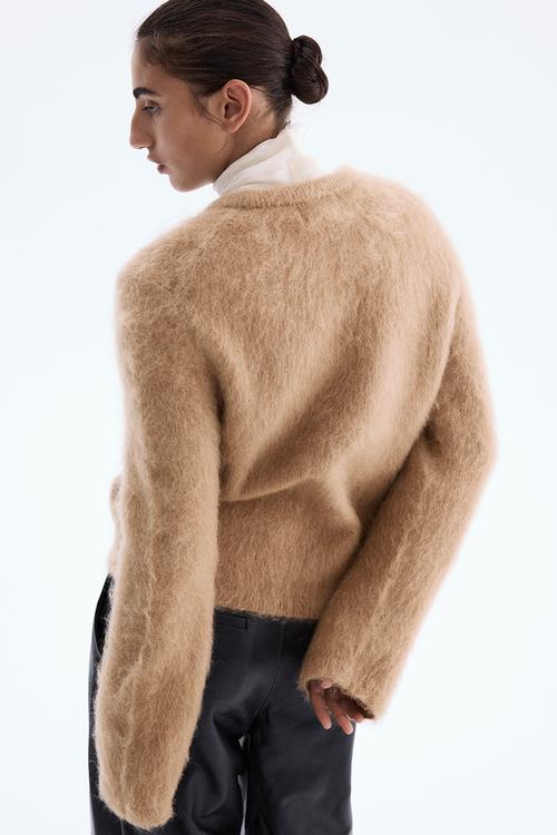 Mohair-blend jumper - dark beige 