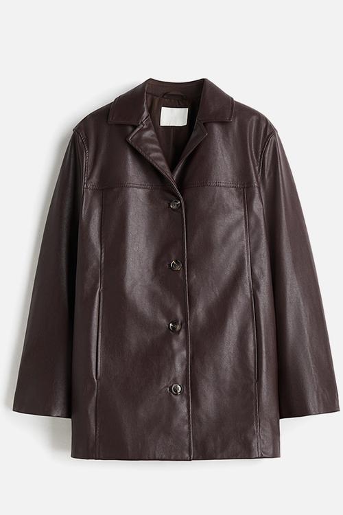 Coated jacket - burgundy