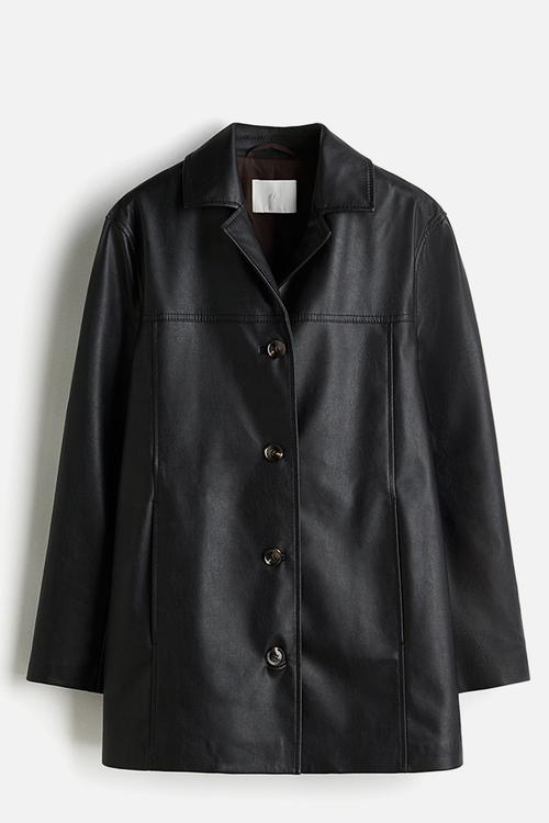 Coated jacket - black