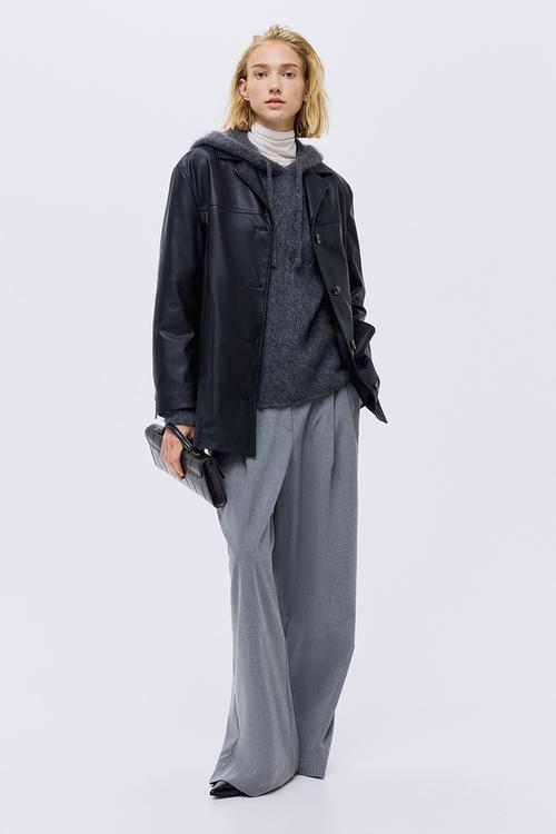 Coated jacket - black