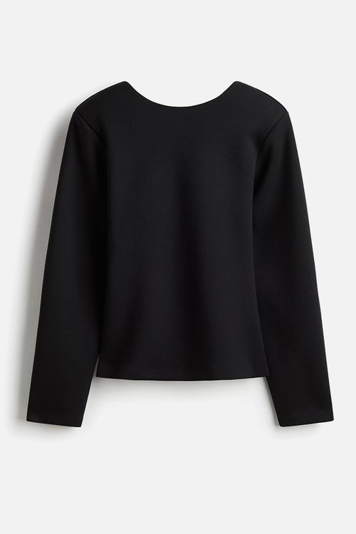 Deep-back scuba top - black