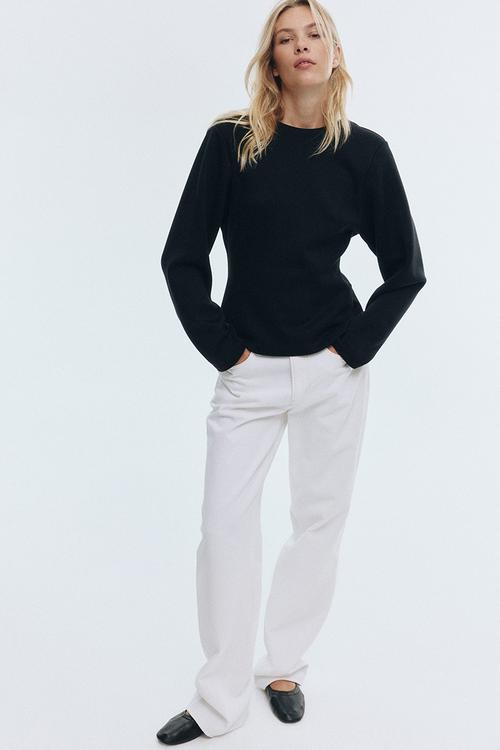 Deep-back scuba top - black