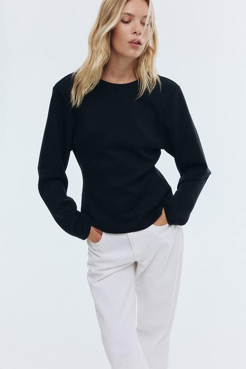 Deep-back scuba top - black