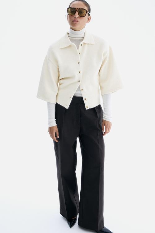 Collared cardigan - light beige