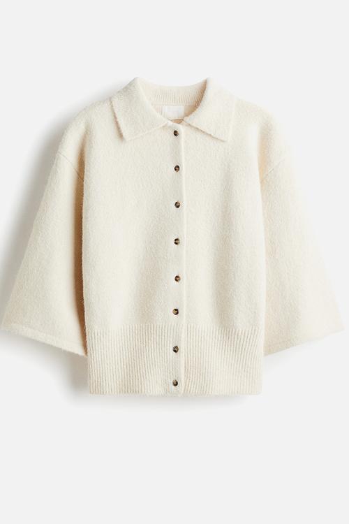 Collared cardigan - light beige