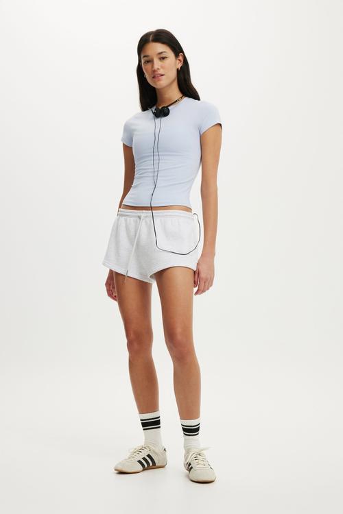 Plush Micro Short - Cloudy Grey Marle