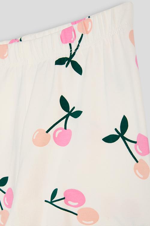 Leggings - cream/cherry aop