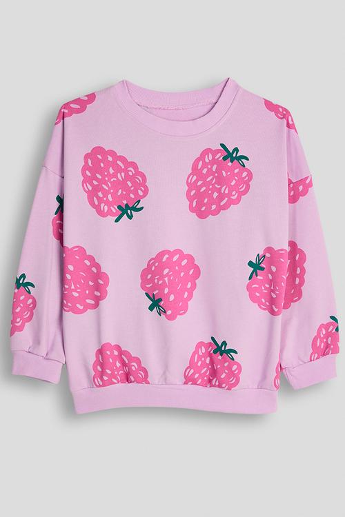 Sweat top - purple/strawberry/aop