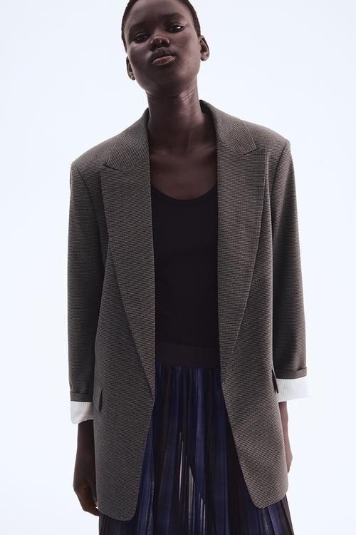 Throw-on blazer - grey