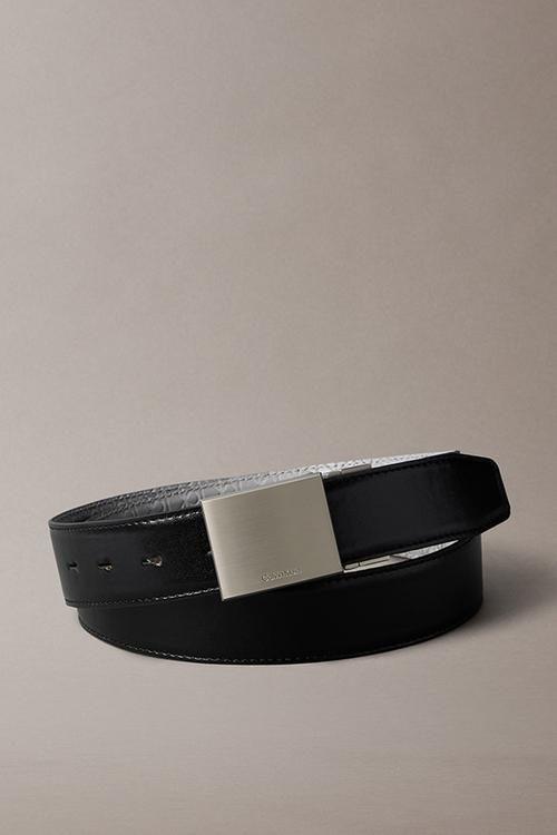 Titlecase Plaque Buckle Belt - Black