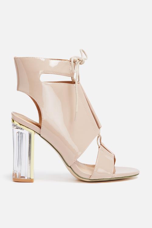 Perspex Heel Lace Up