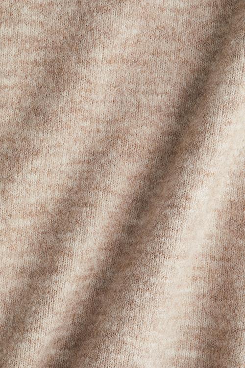 Knitted T-shirt - beige marl 