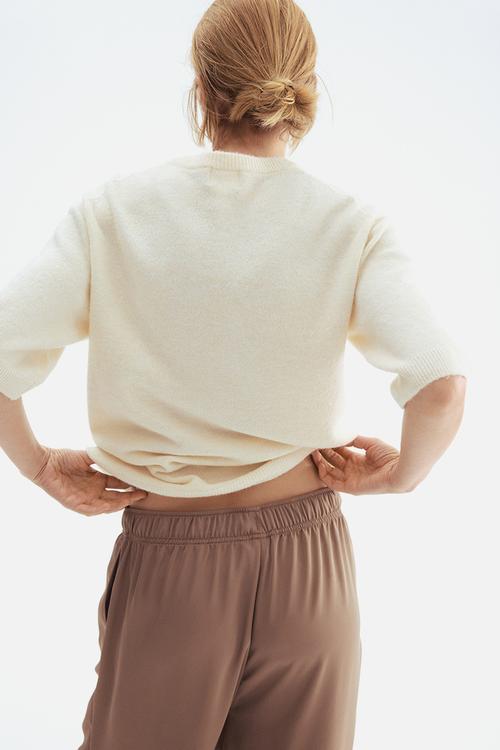 Knitted T-shirt - white