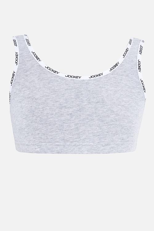 Girls Crop Top - Grey