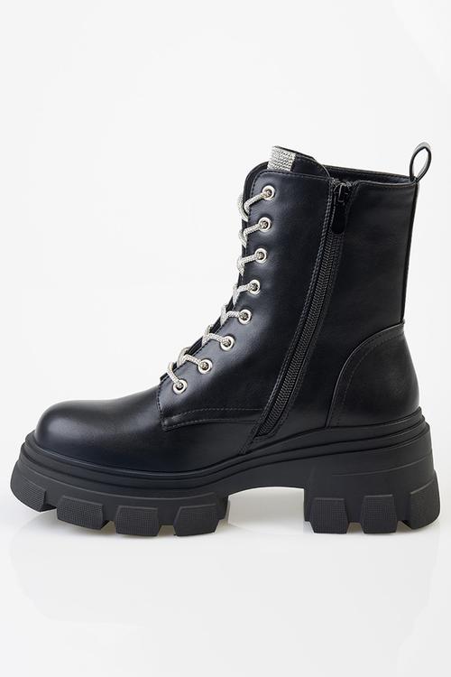 Arlette lace up boot - black
