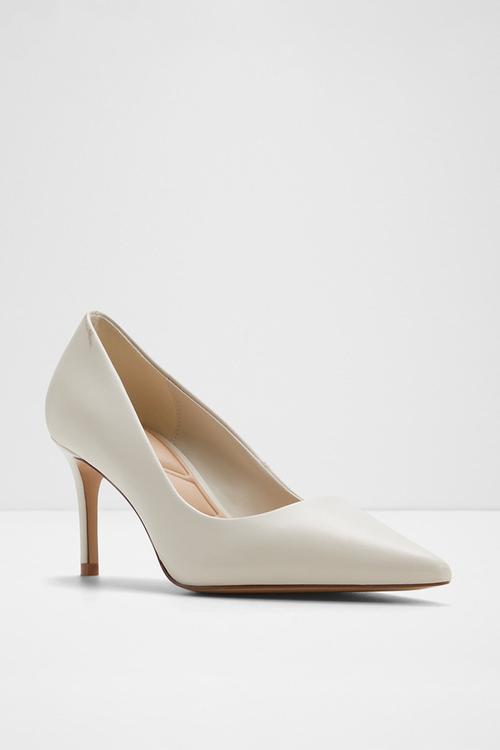 Verone court heel - white/bone