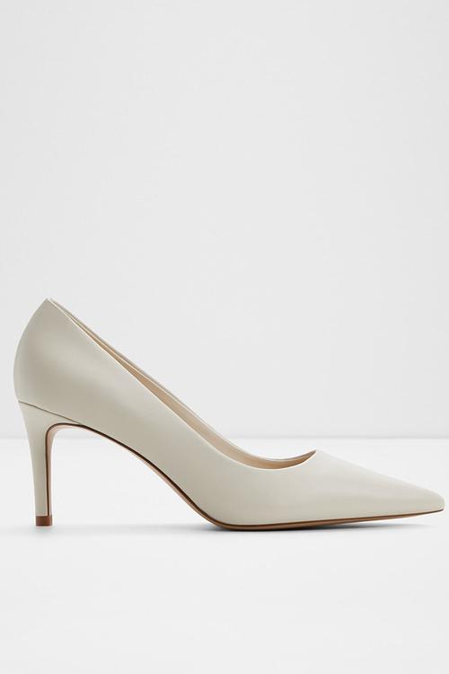 Verone court heel - white/bone