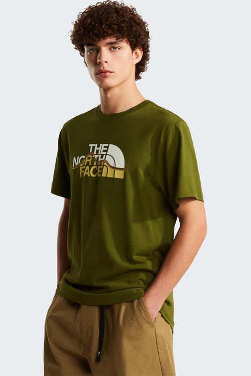 M Mountain Line Regular Short Sleeve Tee-Graphic - Woodland Green