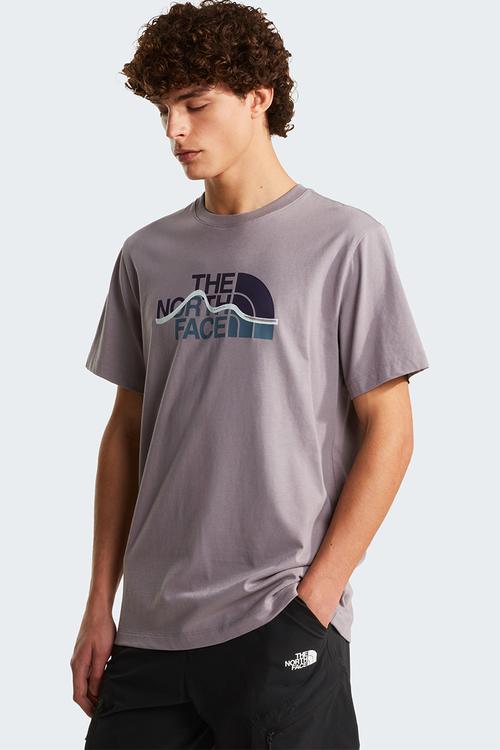 M Mountain Line Regular Short Sleeve Tee-Graphic - Transcendent Grey