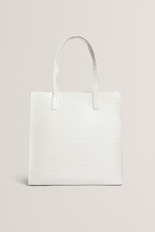 Exclusive Wenella Large Icon Tote  Bag - White