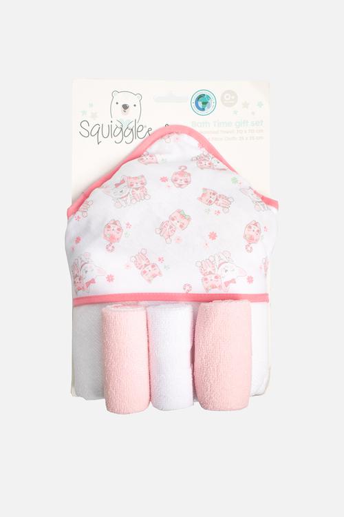 Cats Bath Time Gift Set - pink