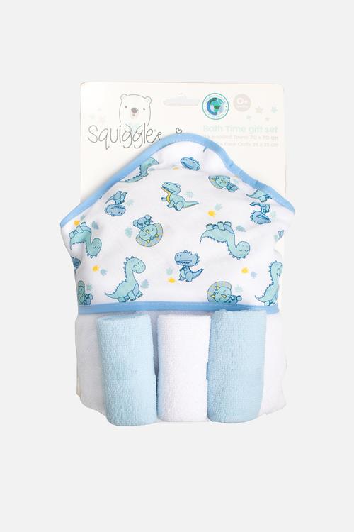 Dino Bath Time Gift Set - blue