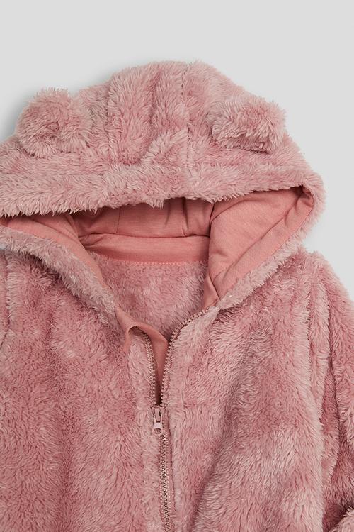 Teddy sleepsuit - pink