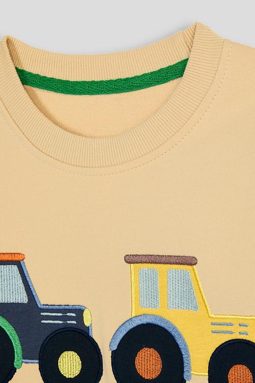 Sweatshirt - wheat brown/tractors