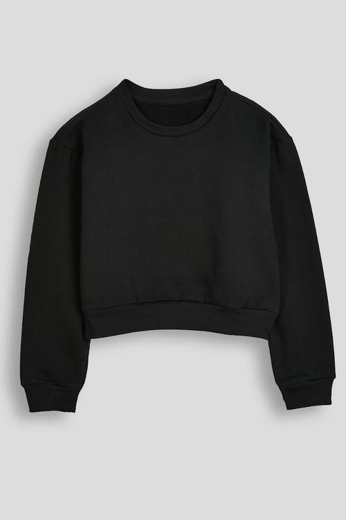 Cropped sweatshirt - black