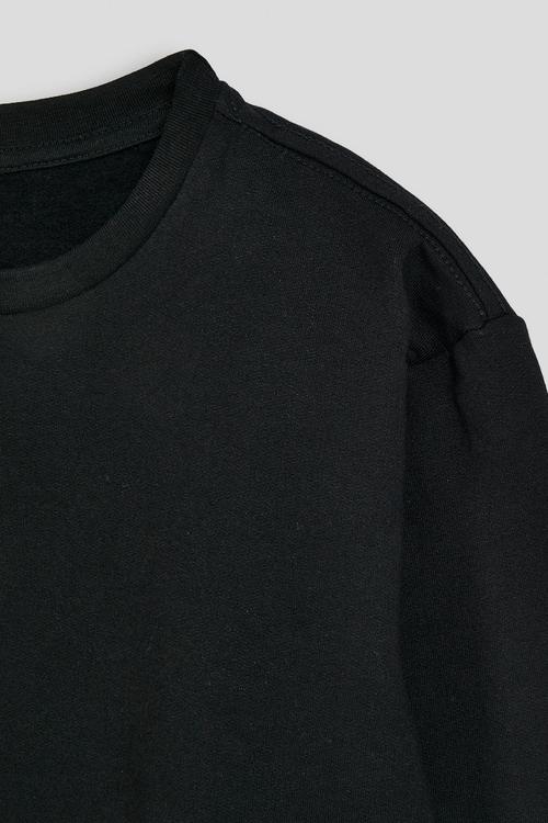 Cropped sweatshirt - black