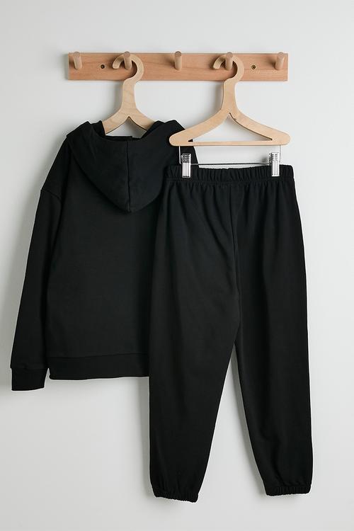Hoodie & jogger - black