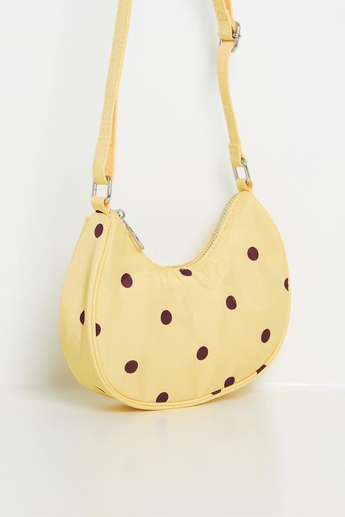 Corey Crossbody Bag - Baby Yellow/Bordeaux Spot