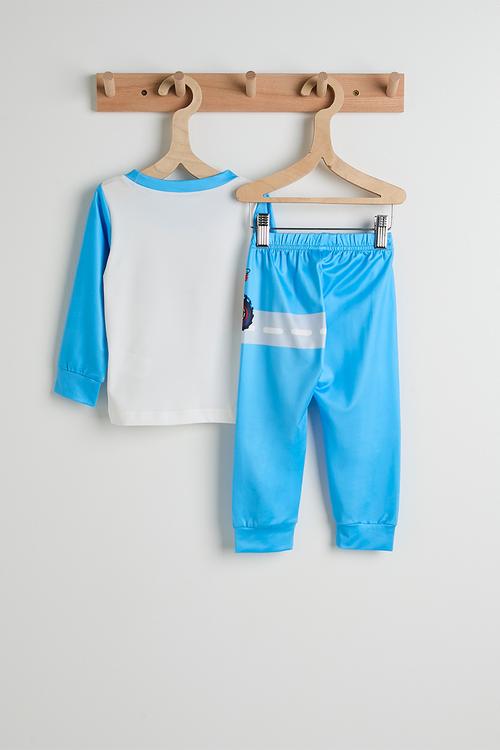 Long sleeve pj set - blue/white/multi