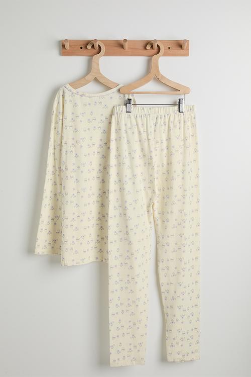 Long sleeved pj set - neutral