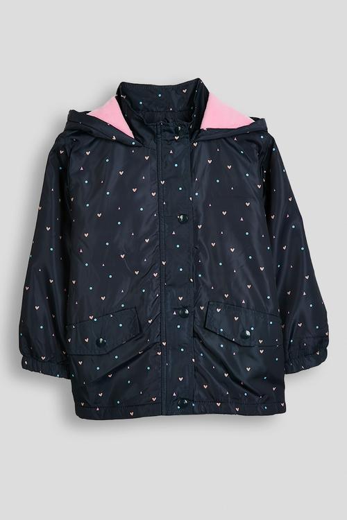 Jacket with side flap pockets - navy aop