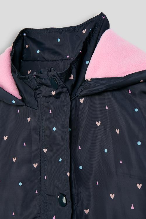 Jacket with side flap pockets - navy aop