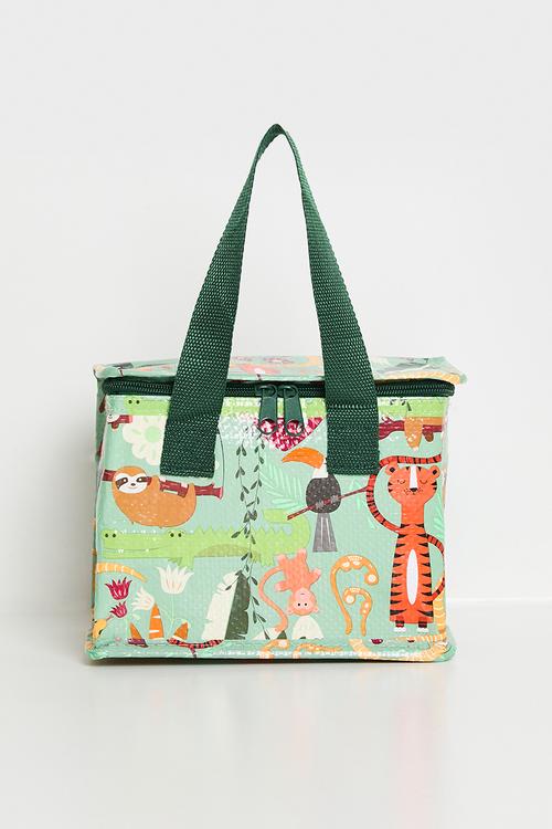 All-over-print lunch bag - pastel green/multi