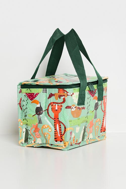 All-over-print lunch bag - pastel green/multi
