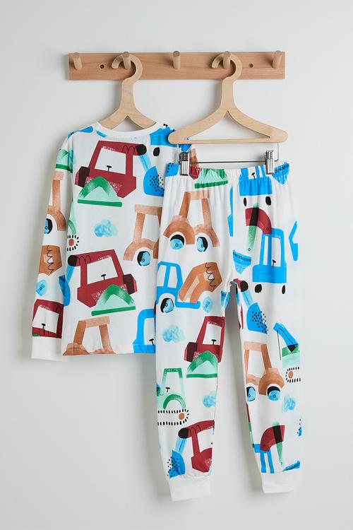 Cartoon fleet aop pj set - white/multi