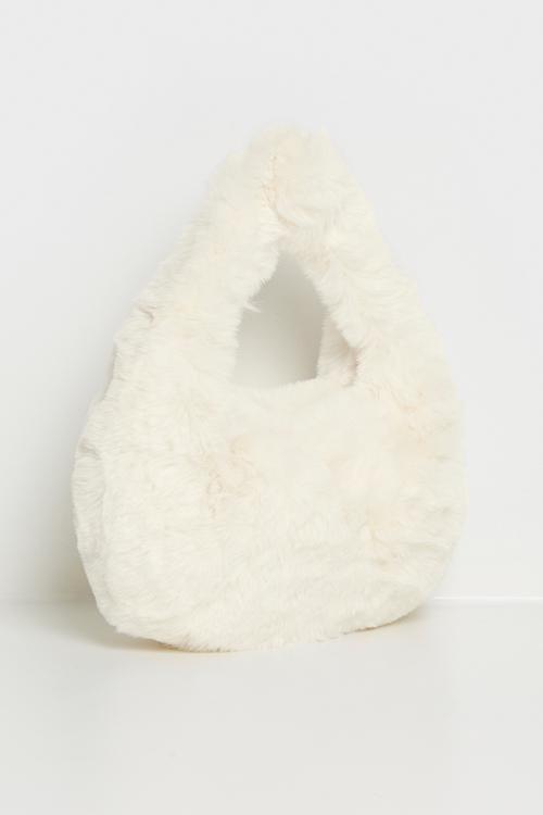 Mink plush bag - cream
