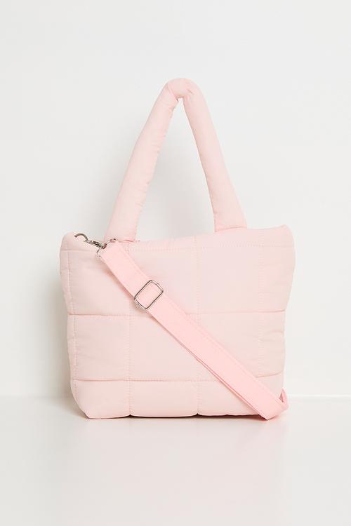 Quilted shopper bag - pink