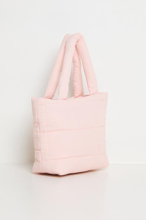 Quilted shopper bag - pink