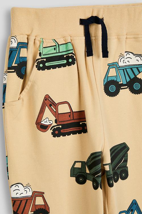 Printed joggers - wheat brown/trucks