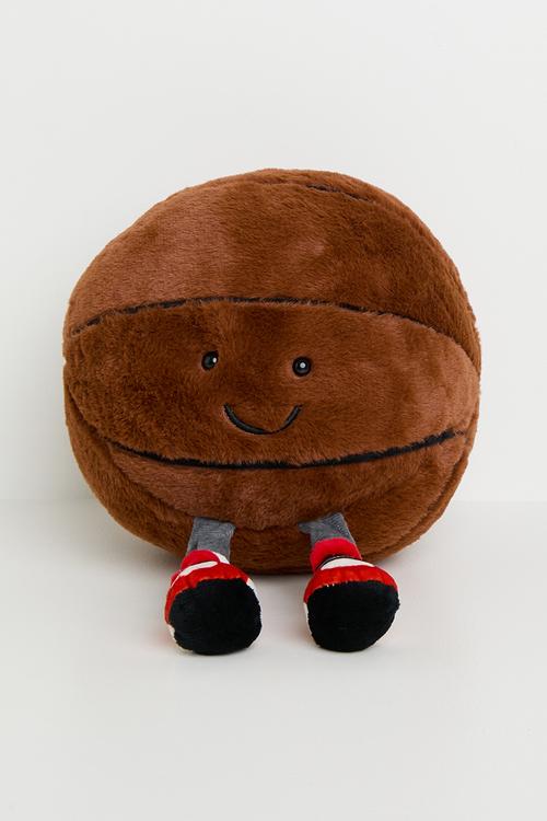 Super soft basketball cushion - warm brown