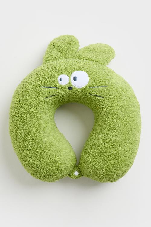 Novelty travel pillow - apple green