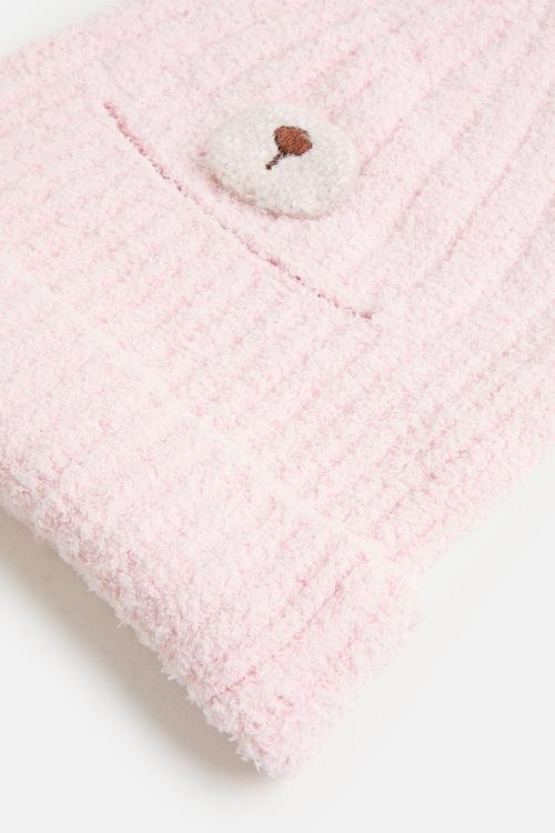 Soft bear beanie - light pink