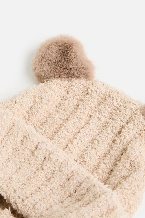 Trapper beanie - light beige