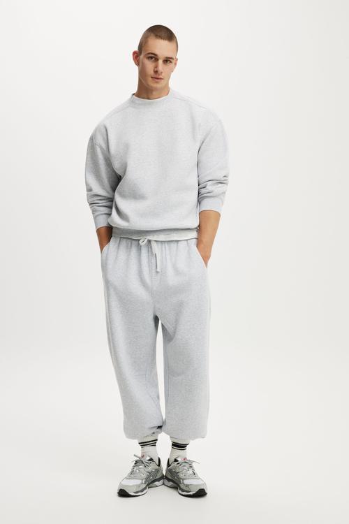 Box Fit Crew Sweater - Grey Marle