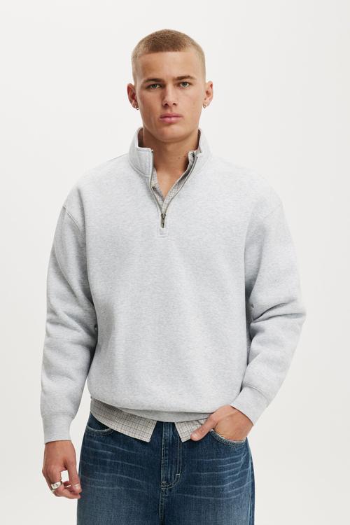 1 4 Zip Fleece - Grey Marle