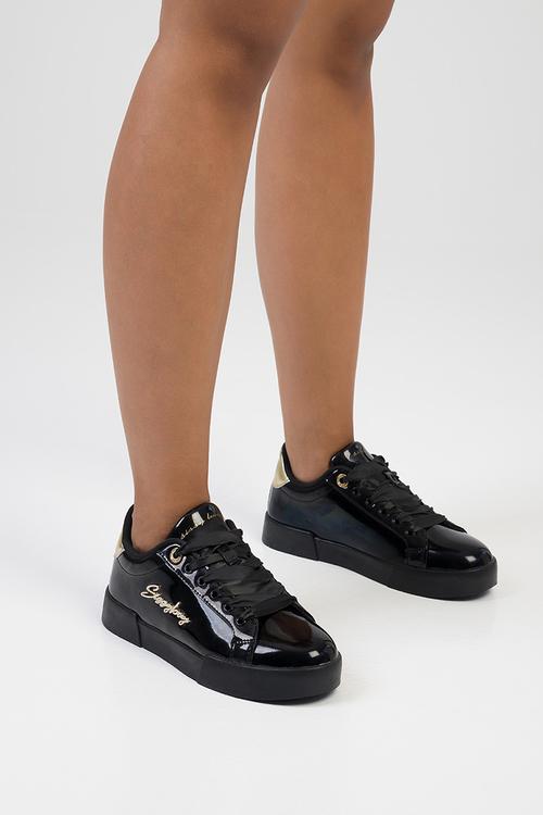 Patent combo bling - black